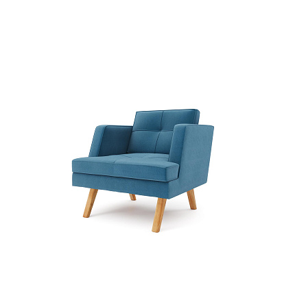 Свифт-1 Кресло 79х82х85 микрошенилл Lounge 21 море