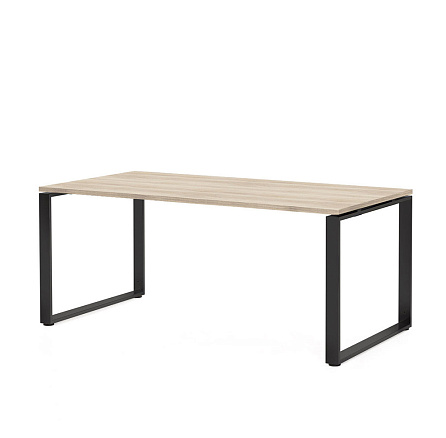 RO180 Стол руководителя 180x90x77 ROTONDA дуб светлый/ черный