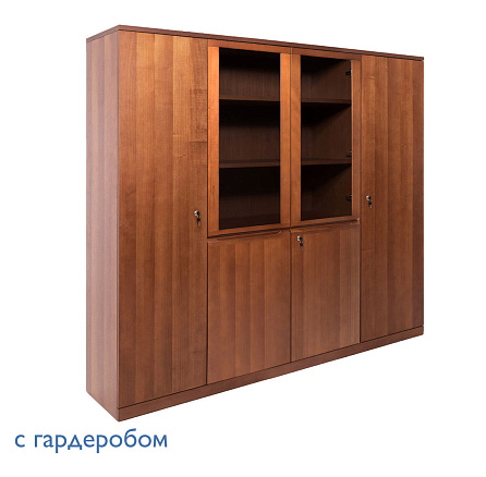 SET 105 601/606/609 WALM Шкаф для бумаг +гардероб 203x45,4xh199,5 LAMARI итал орех
