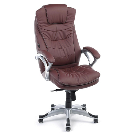 Patrick Кресло экокожа, крестовина пластик обивка бордовый burgundy, каркас темно-серый