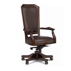 D100 Венеция Кресло кожа темно-коричневая Madras Chocolate дерево темный орех