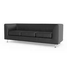 Ева-3 Диван 3-мест. 202x77x70 см Boom midnight черный