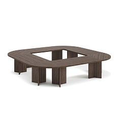 Conference table Конференц-стол 360x360*76 Табак