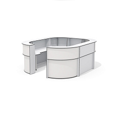 А-80 + А-90 (x4) + А-140 (x2) + L-710 (х4) Стойка администратора светло-серый