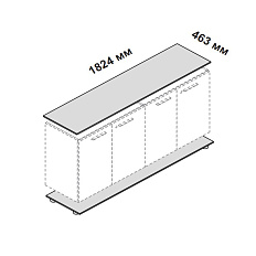 156806 База + топ для шкафа Enosi Белый LS (68)