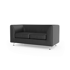 Ева-2 Диван 2-мест. 146x77x70 см Boom midnight черный