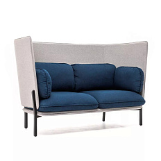 Bellagio 2 high Диван 2-мест. ткань 178x90x119 см синий/серый