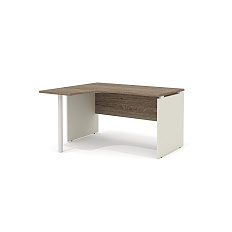 R-3.2L + ЮЗ-737 Эргономичный стол левый с опорой Rio Base дуб Верцаска/беж