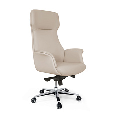 MB-613 Кресло экокожа, крестовина алюм., механизм мультиблок, обивка бежевый PA21