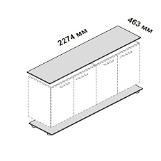 156807 База + топ для шкафа Enosi Белый LS (68)