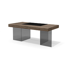 GS-1N M Стол руководителя Glass.Go лимба темная/стекло тонированное