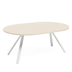 AS180 Стол конференц 180x120x75 FERMO дуб светлый / белый WDYDY