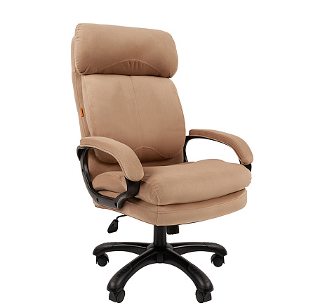 505 Home Chairman Кресло ткань, крестовина пластик обивка темно-бежевый Т-10,каркас черный, 07127986