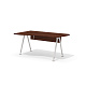 GM-119L + G-86 Эргономичный стол на металлокаркасе левый Гамма орех Артемид