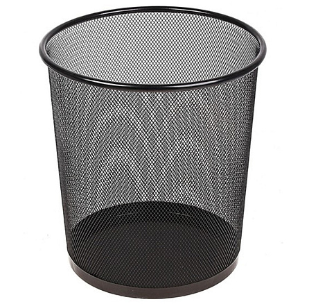 548721 Корзина д/бумаг сетка мет черная, 10 л