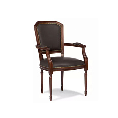 D40 Венеция Кресло кожа темно-коричневая Madras Chocolate дерево  темный орех