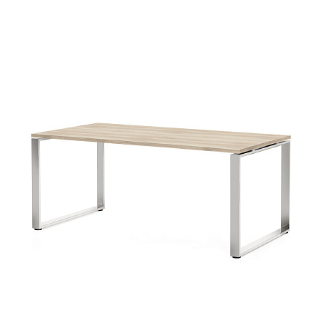 RO180 Стол руководителя 180x90x77 ROTONDA дуб светлый/ хром CH/DYDY
