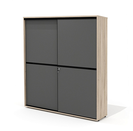 L-61 Шкаф-купе 180х45х201 Line дуб Кронберг/антрацит