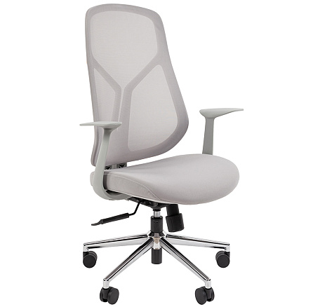 CH588 Chairman Кресло сетка/ткань серый, серый пластик, крестовина хром, 07146053