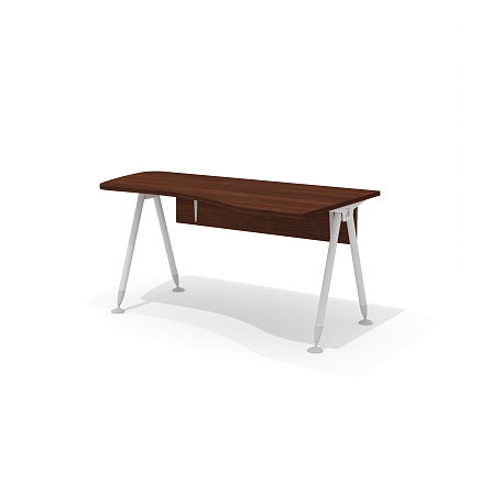 GM-119R + G-86 Эргономичный стол на металлокаркасе правый Гамма орех Артемид