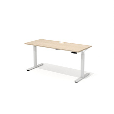 DD-70-2.1 + DD-1601-DD02 Прямой стол (подъёмный механизм) с люком Drive дуб выбеленный