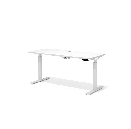 DD-70-2.1 + DD-1601-DD02 Прямой стол (подъёмный механизм) с люком Drive белый