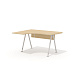 GM-103L + G-85 Эргономичный стол на металлокаркасе левый Гамма дуб  Виченца / беж