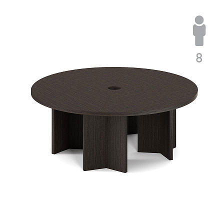 131S_SET5  Стол переговоров круглый d=220x77 SIRIUS /POZITANO венге