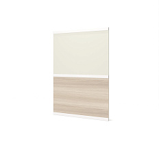 D-160-120.1 Наполнение с ригелями ЛДСП/ЛДСП 120x2,5x160 Deli ясень Шимо/беж/анод