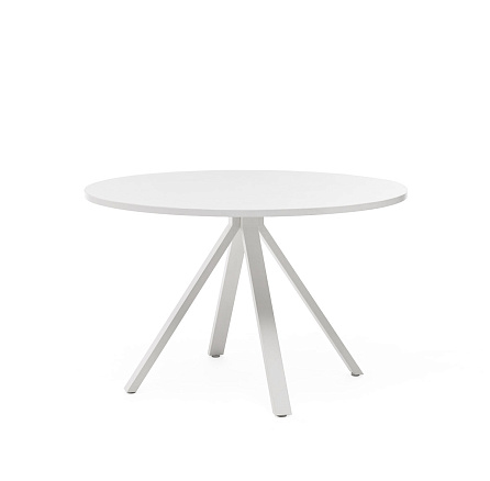 AS120  Стол конференц 120x120x75 FERMO белый W/ белый каркасW