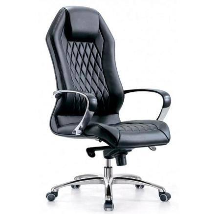 Aura Кресло кожа+к/з, крестовина обивка черный black, каркас алюминий ID 375551