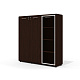 V-50 + V-02.1R + V-62L + V-62R Шкаф со стеклянной дверью Vegas венге