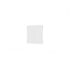 А-02.2 Двери низкие стеклянные 78x0,5x77 см, Агат стекло прозрачное ольха/светло-серый