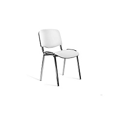 ИЗО CH Стул иск.кожа, каркас металл обивка Z-01 белый,каркас хром