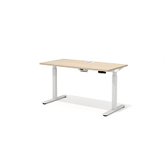 DD-70-3.1 + DD-1601-DD02 Прямой стол (подъёмный механизм) с люком Drive дуб выбеленный