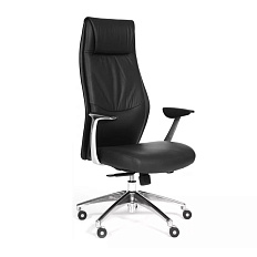 VISTA Chairman Кресло экопремиум,крест.хром обивка черный black, каркас хром, 07023911