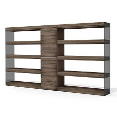 GS-6M (x2)+GS-9 Шкаф 339,4х42х185 Глазго / Glass.Go лимба тёмная/стекло тонированное