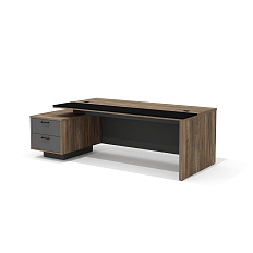 BR-20L Стол руководителя 230х115х76 Bruno Делиос/антрацит