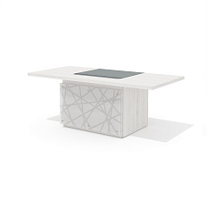 TS-200 + TS-100.3 Стол руководителя с траверсом Time.S дуб Эльза