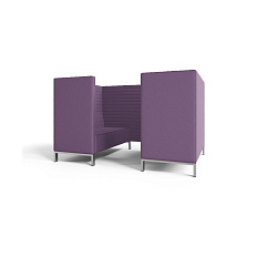 Руссо-2.3Т Переговорная 4-мест. 220x158x134 см микрошенилл Frida 12 сирень