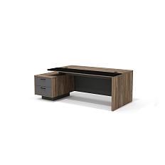 BR-18L Стол руководителя 210х115х76 Bruno Делиос/антрацит