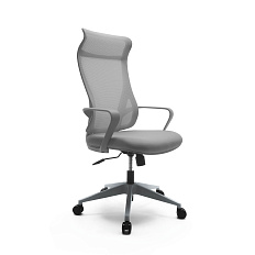 SK-3226A Кресло спинка сетка, сиденье ткань, крестовина серый пластик, обивка серый DM-2903/TX-22