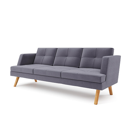 Свифт-3 Диван 3-х местный 201х82х85 микрошенилл Lounge 14 асфальт