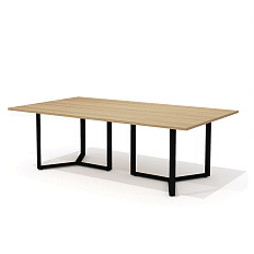 RD-230B Стол для переговоров 230x130x75 Rio Direct вяз швейцарский/металл черный