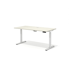 DD-80-2.1 + DD-1601-DD02 Прямой стол (подъёмный механизм) с люком Drive беж