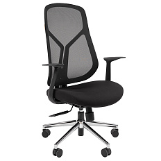 CH588 Chairman Кресло сетка/ткань черный, черный пластик, крестовина хром, 07146052