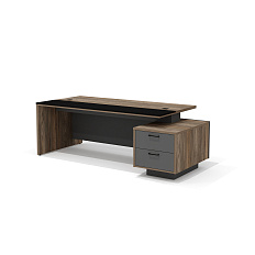 BR-20R Стол руководителя 230х115х76 Bruno Делиос/антрацит