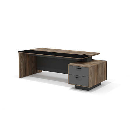 BR-20R Стол руководителя 230х115х76 Bruno Делиос/антрацит