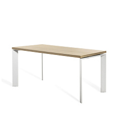 FE160 Стол руководителя 160x90x77 FERMO дуб светлый / белый W/DYDY