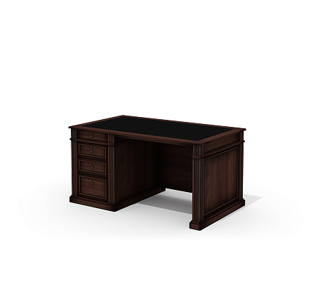 Dan-155L Стол руководителя 155x91x78 Dante орех бреннерский/орех темный